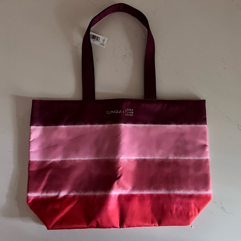 NWT Jonathan Cohen Collab Women's Pink and Red Tote Bag